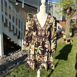 Sold- Floral V-Neck Dress